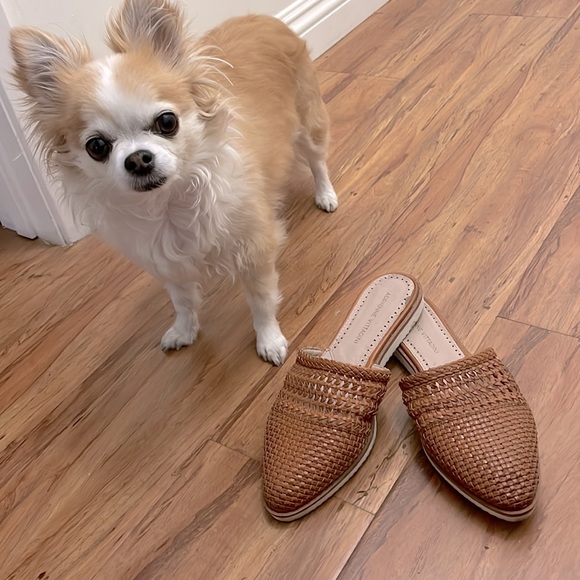 Adrienne Vittadini Slides Mules Woven Leather - Picture 4 of 4